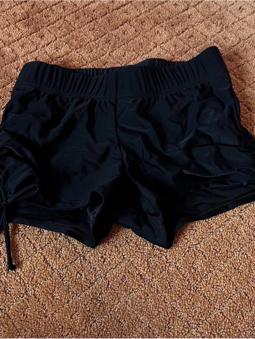 Vintage Torrid black side cinch swim shorts NWT size 1